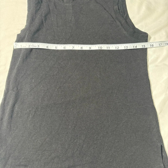 Athleta Tank Burnout Black Cotton Size XS - Picture 6 of 8